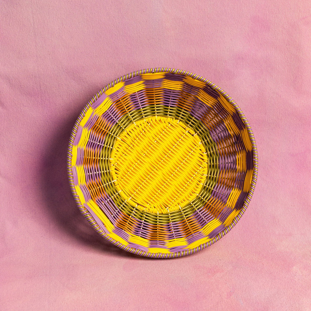 Woven Bowl | Yellow & Lilac