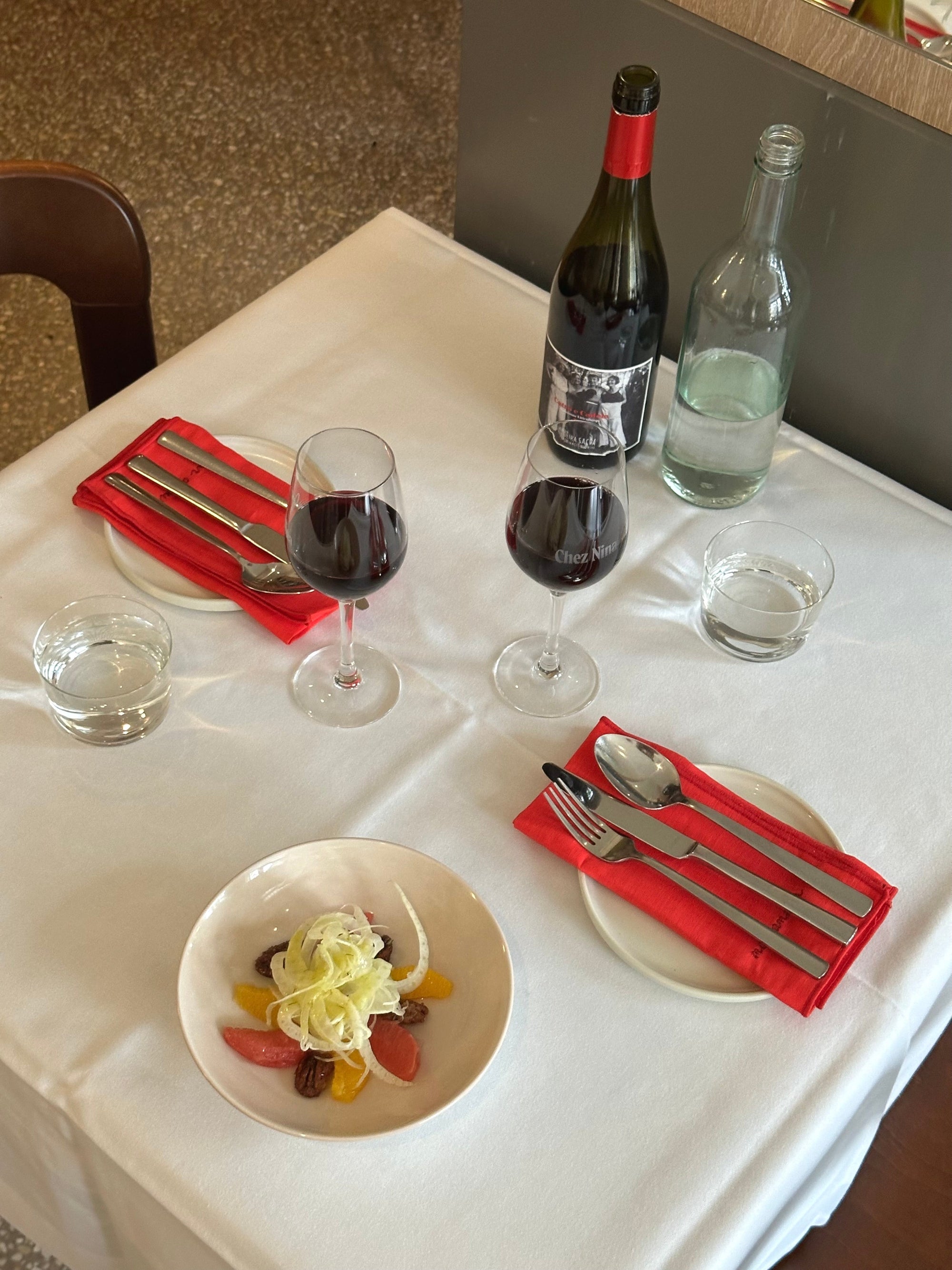 Mon Amour Linen Napkins Red - Set of 2