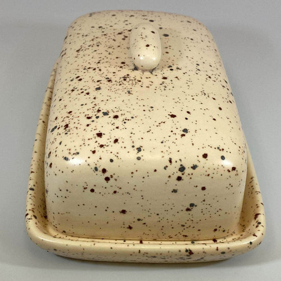 Butter Dish with Speckled Honey Glaze