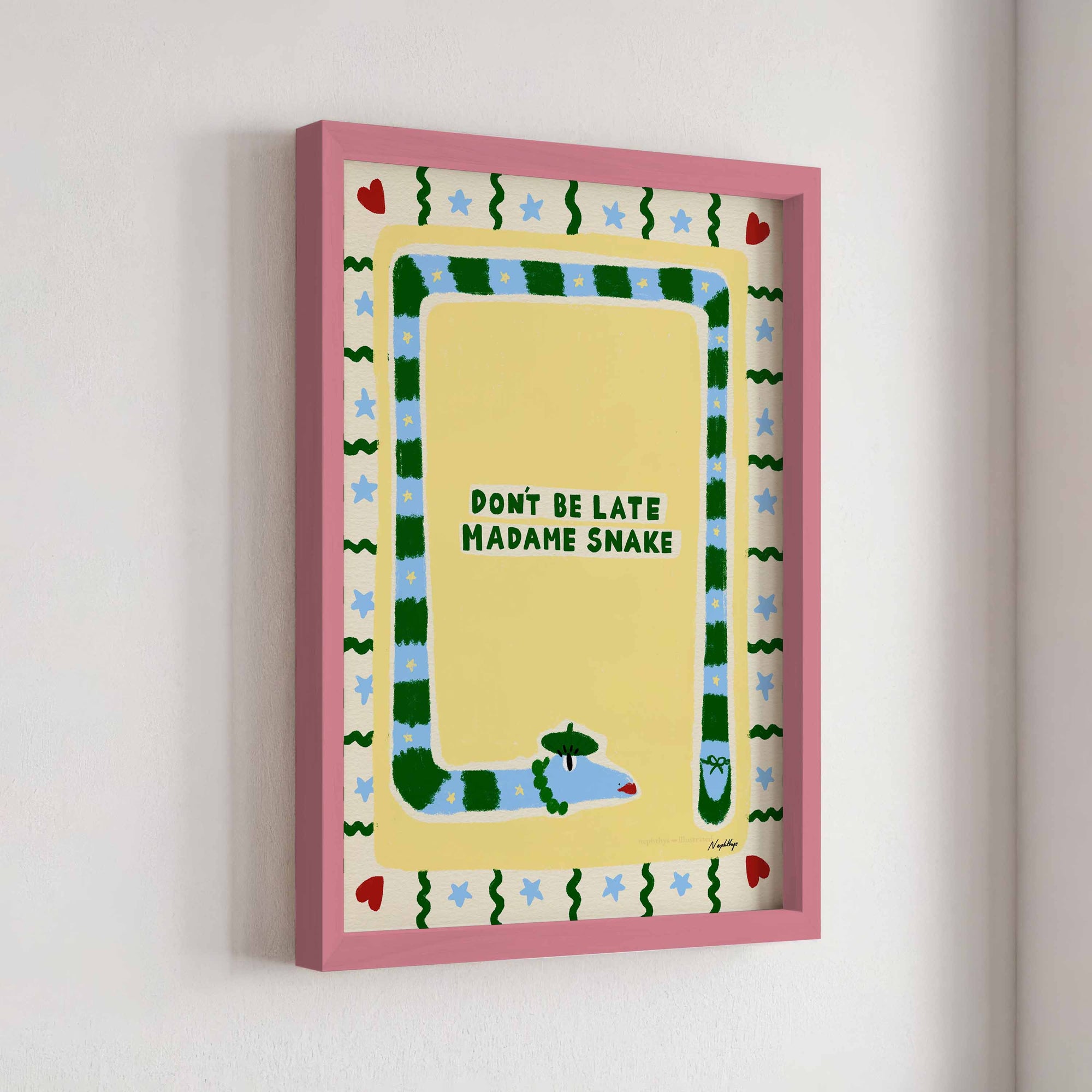 Don't Be Late Madame Snake Print