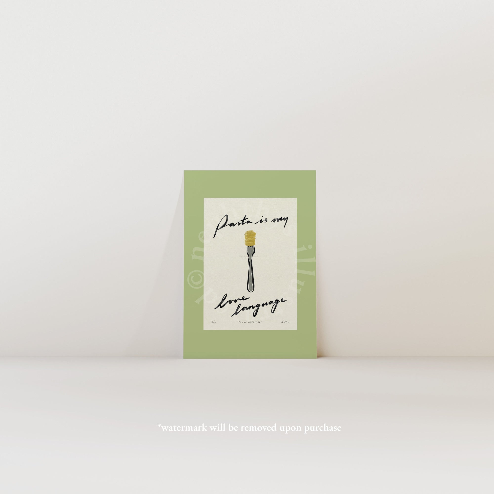 Pasta Is My Love Language Print