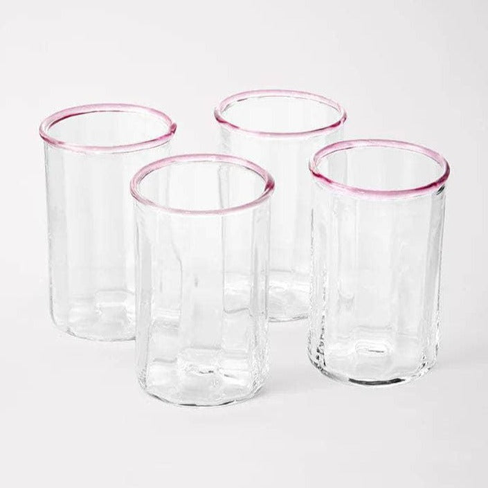 Peter Glass Large Pink - Set of Four
