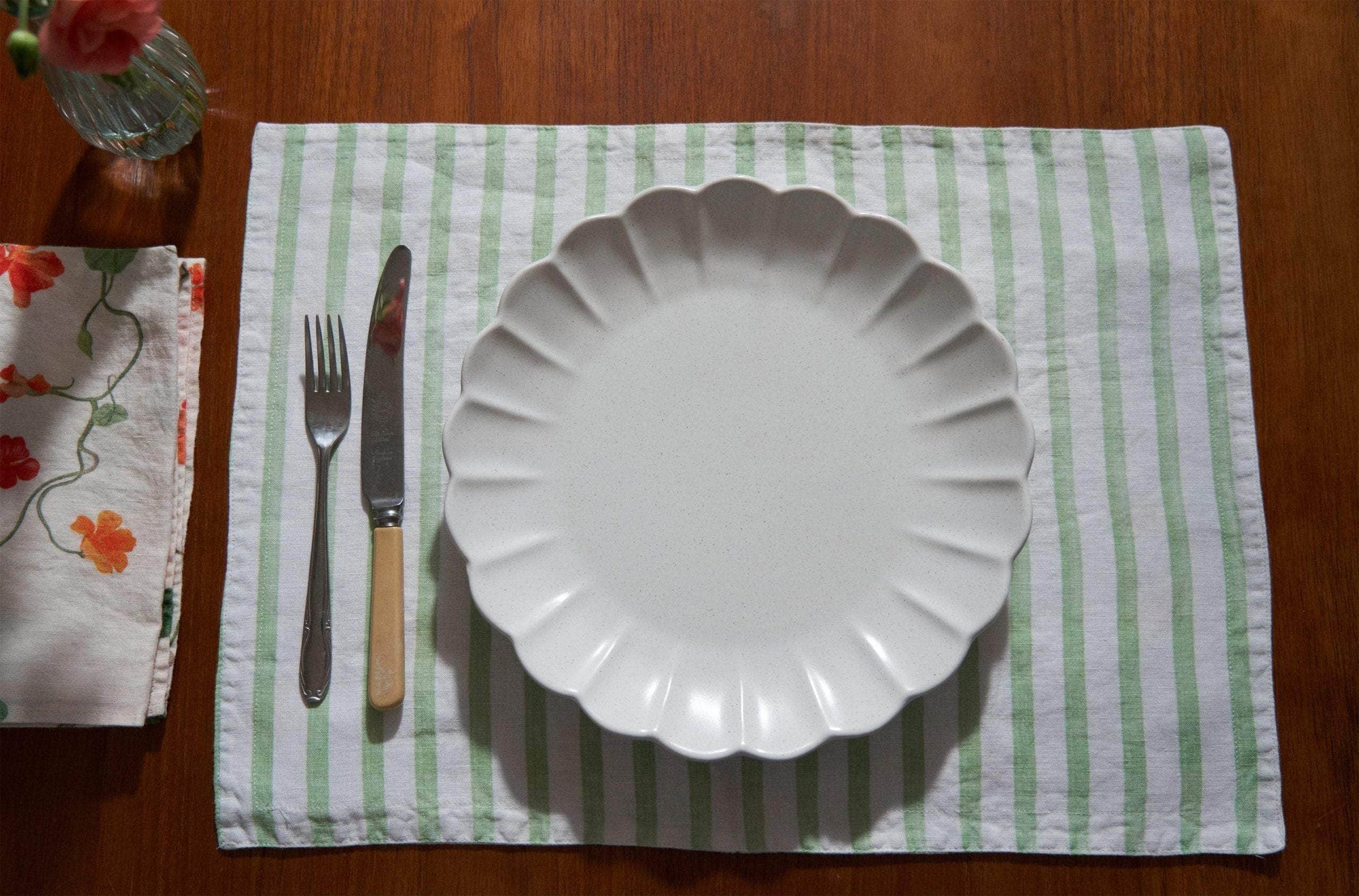 Nasturtium Reversible Linen Placemat