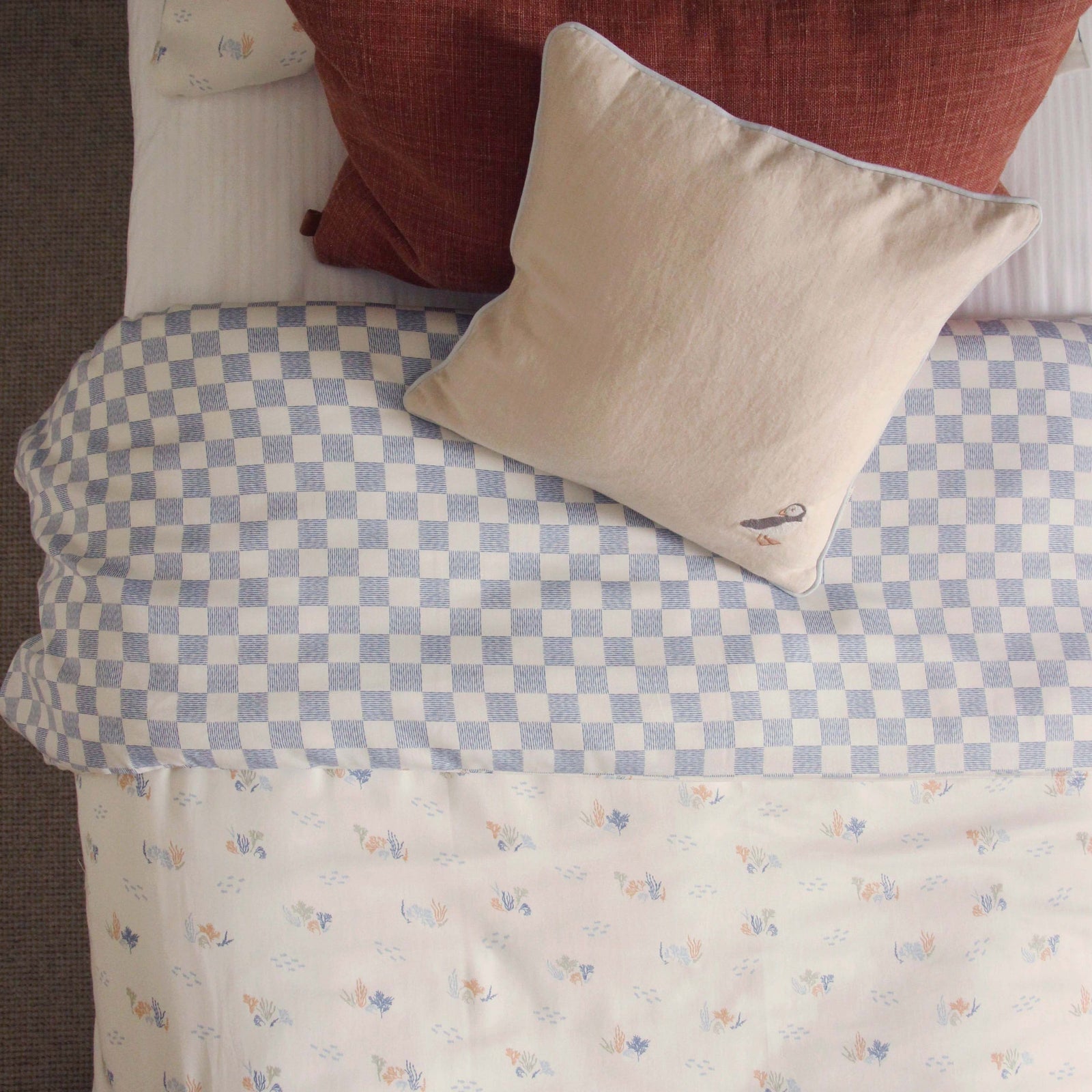 Cotbed Fitted Sheet - Waves