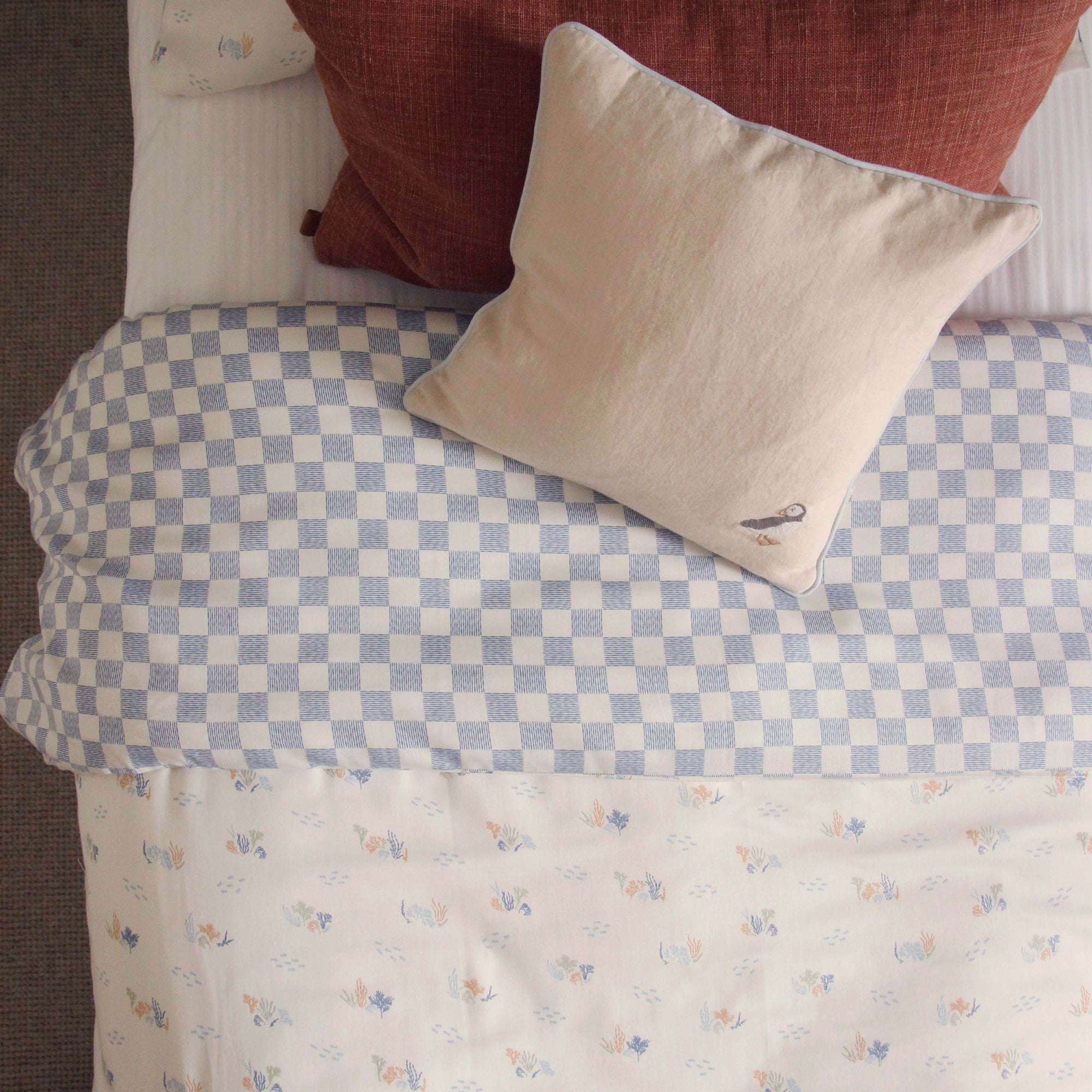 Cotbed Fitted Sheet - Waves