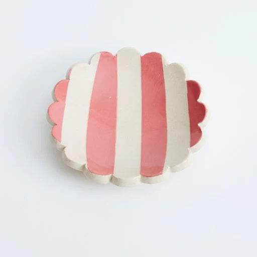 Duci Stripe Trinket Dish Red
