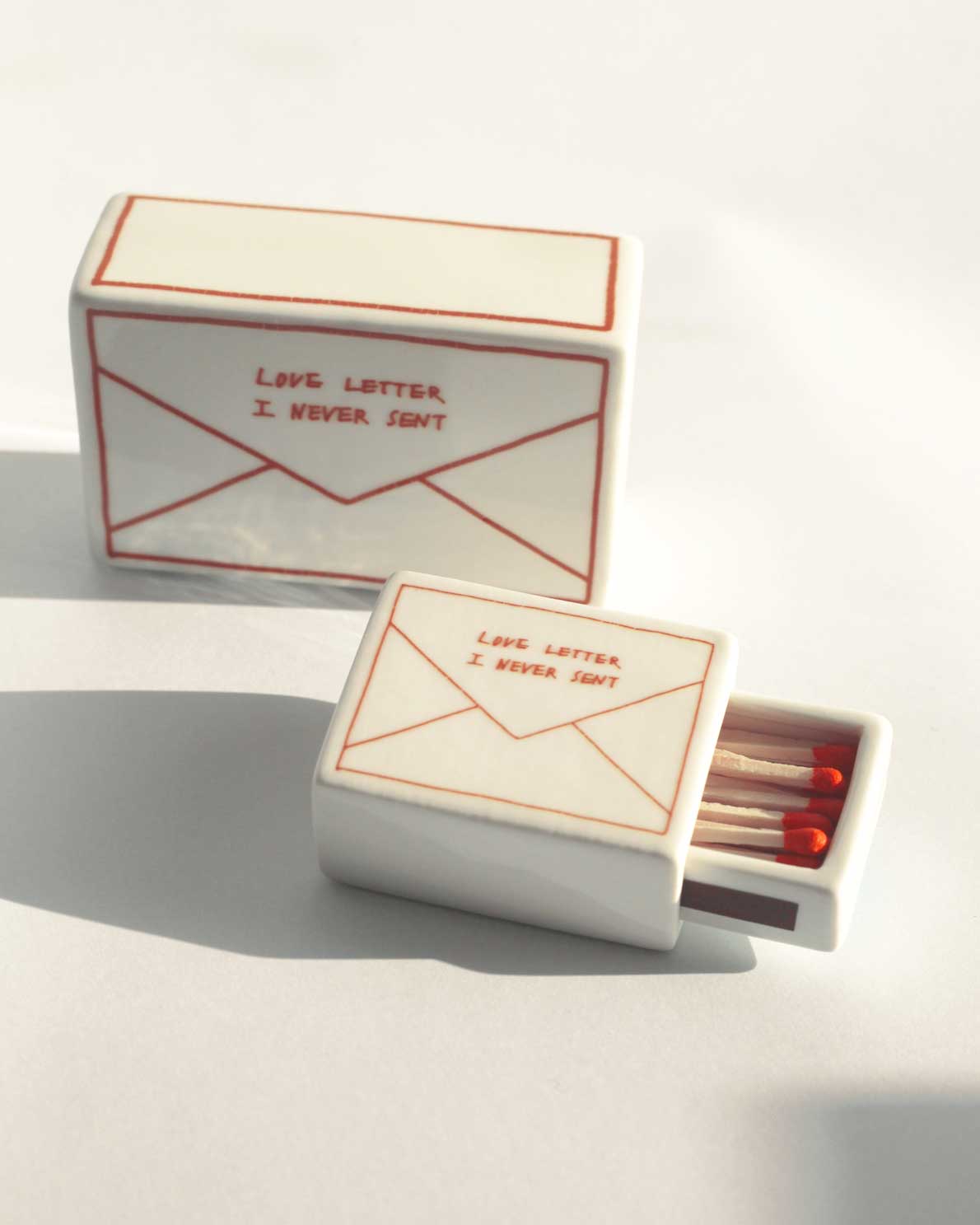 'Mini Love Letter’ Ceramic Matchbox