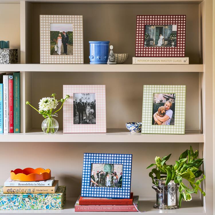 Cherry Gingham Lacquer Photo Frame