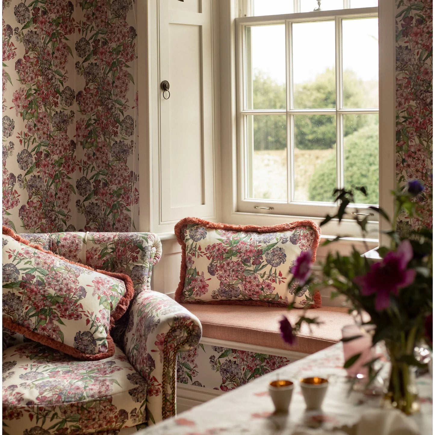 Mixed Phlox Rows Fabric