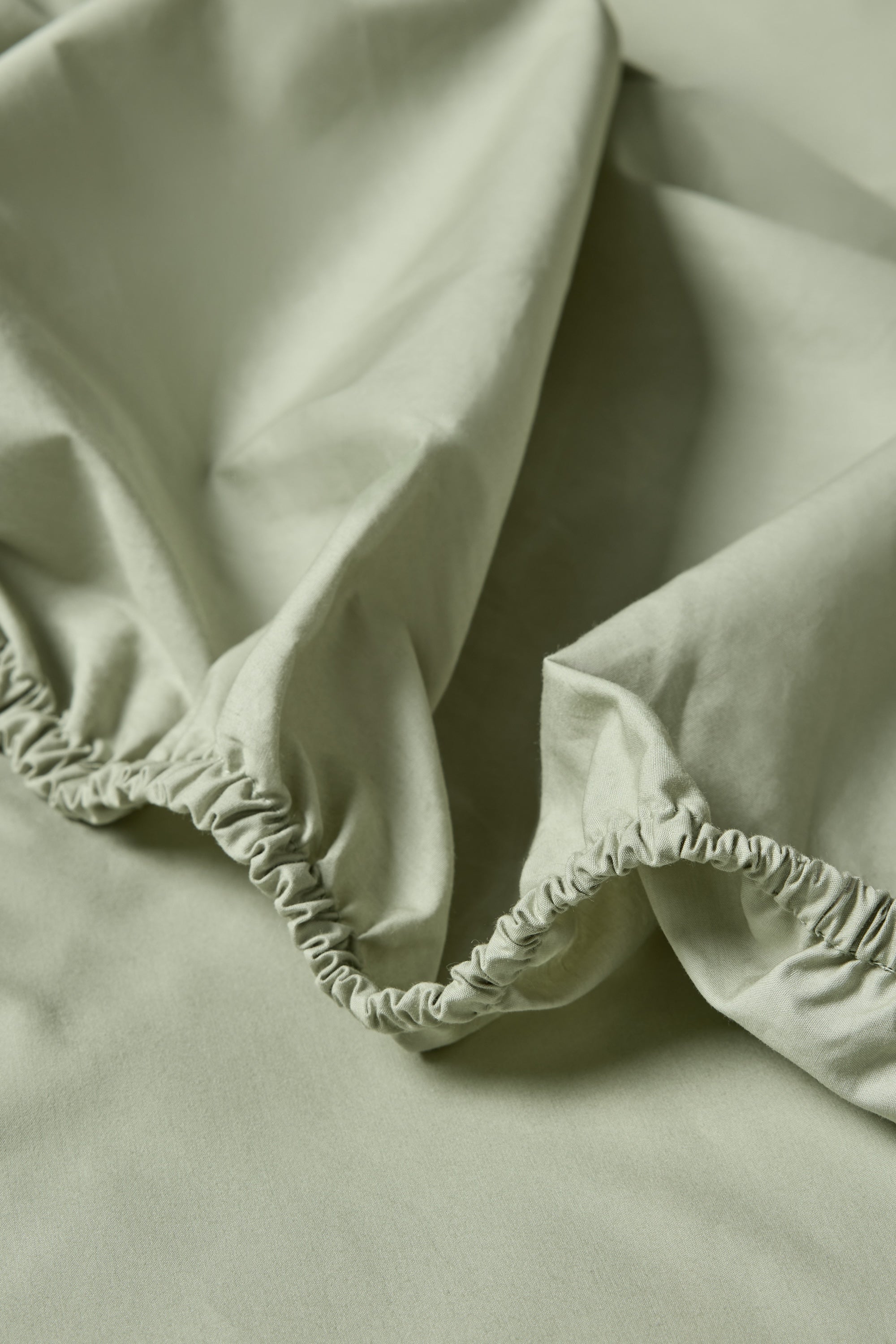 Percale Organic Cotton Fitted Sheet - Solstice Green