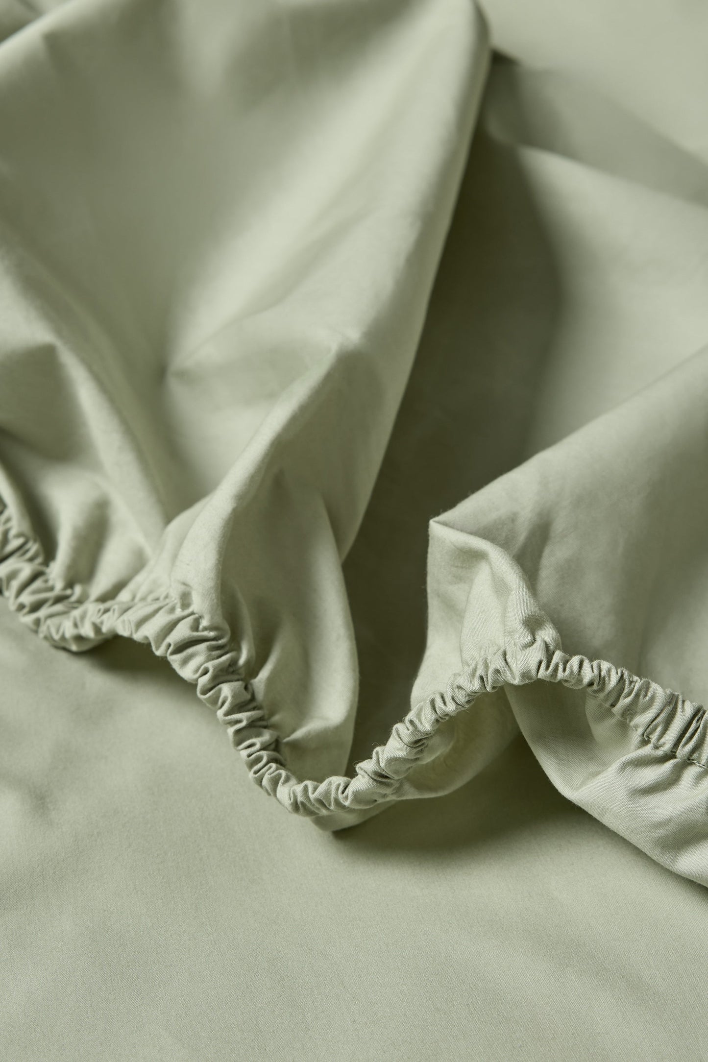 Percale Organic Cotton Fitted Sheet - Solstice Green