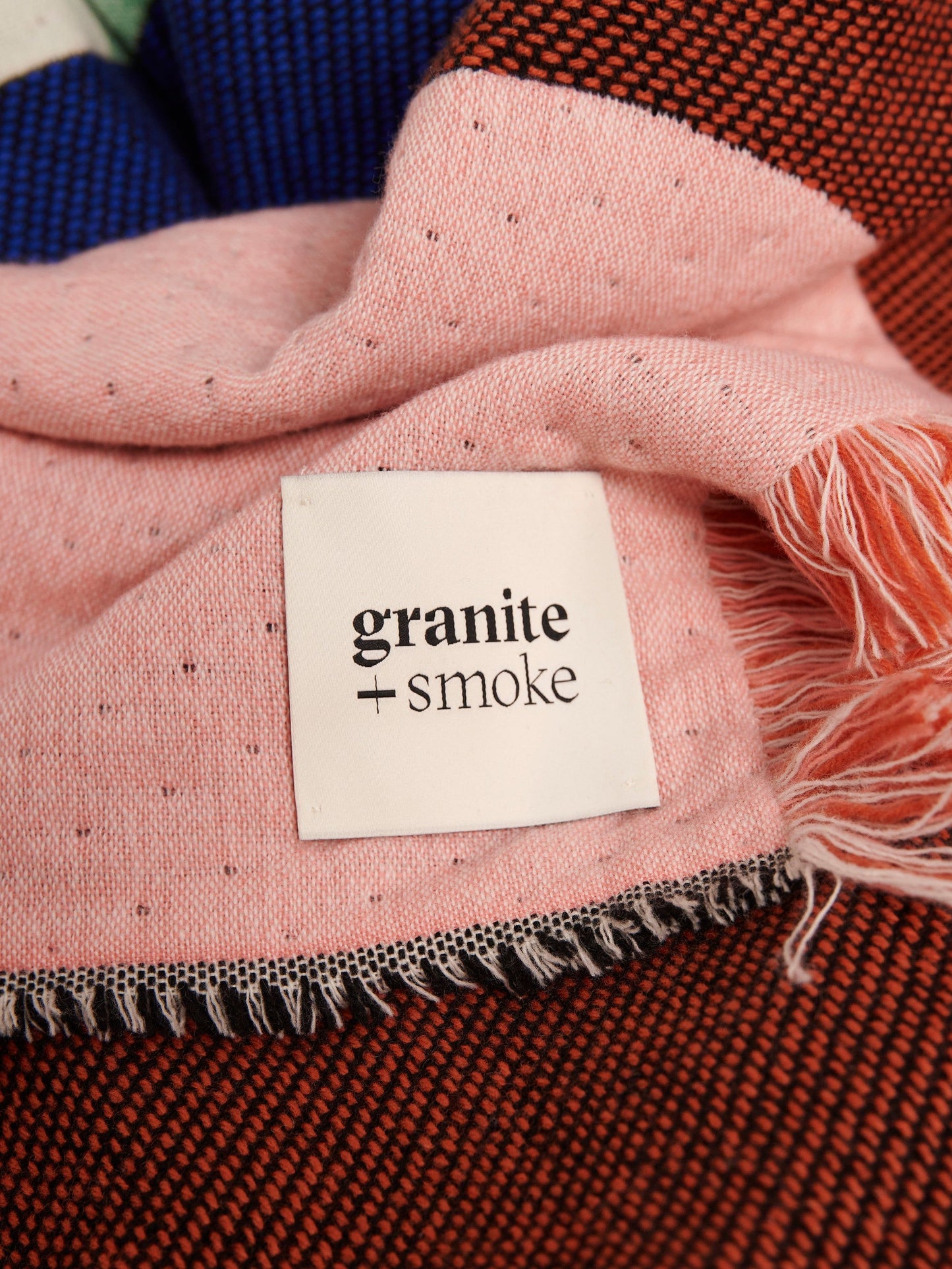 Brutalist Blanket Blue, Pink + White