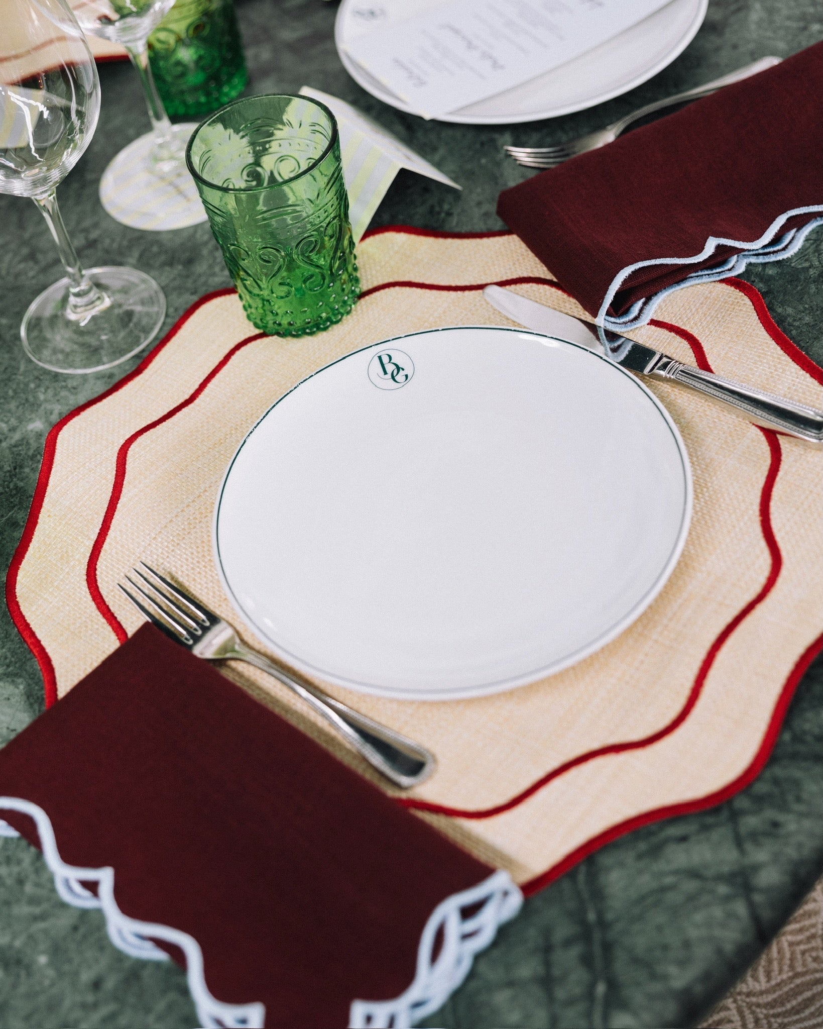 Orla Placemat, Raffia With Palm Tree