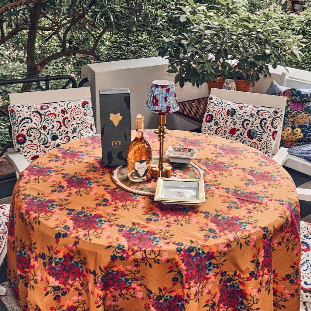 Blumen Orange Tablecloth