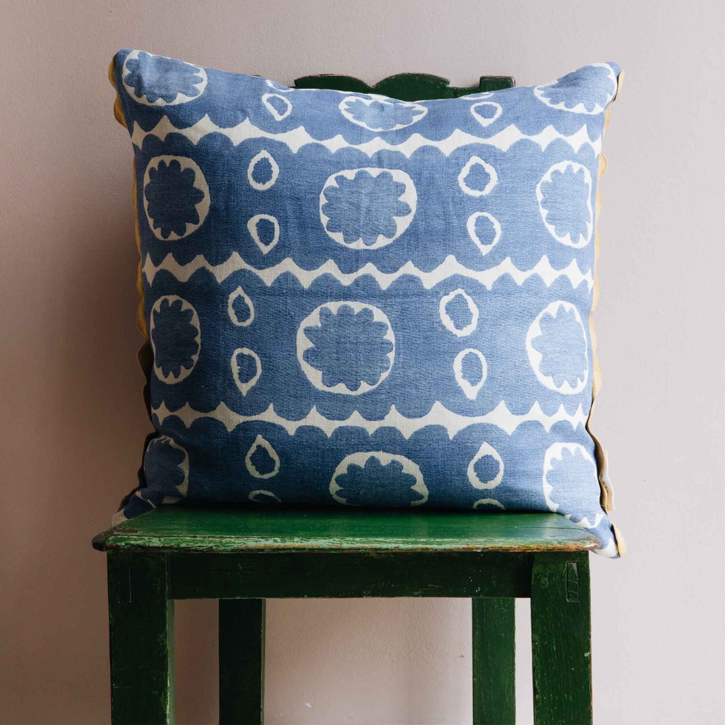 Osborne Blue Oversized Square Cushion