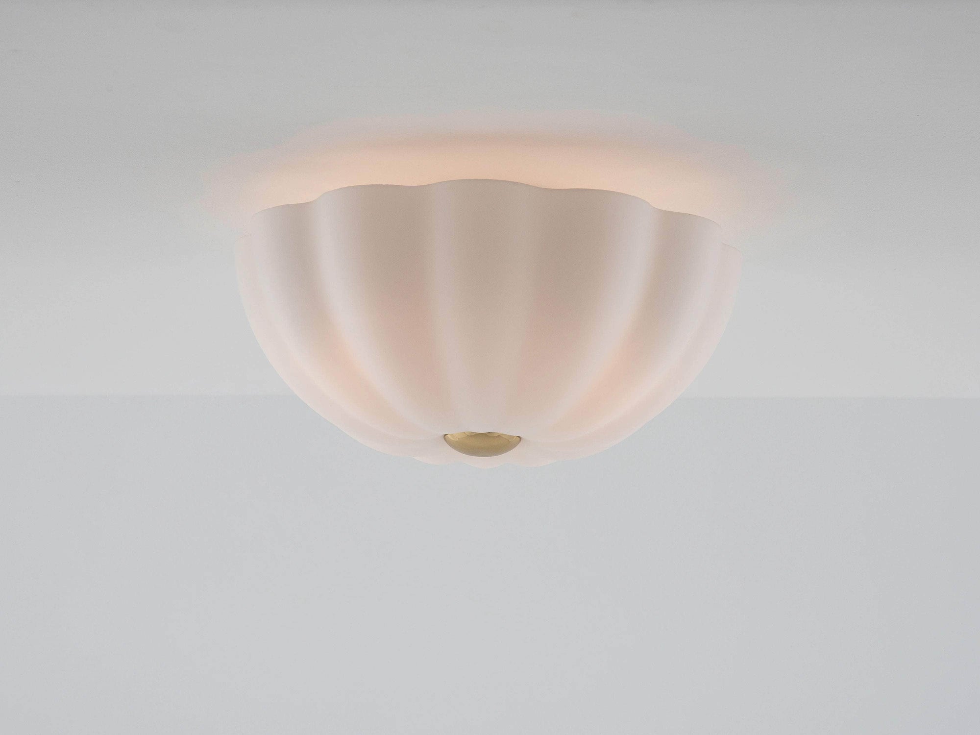 White flower flush ceiling light