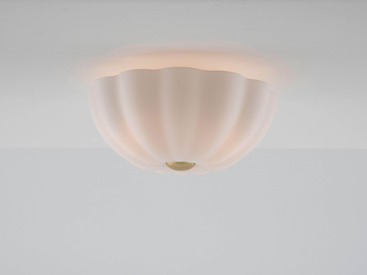 White flower flush ceiling light