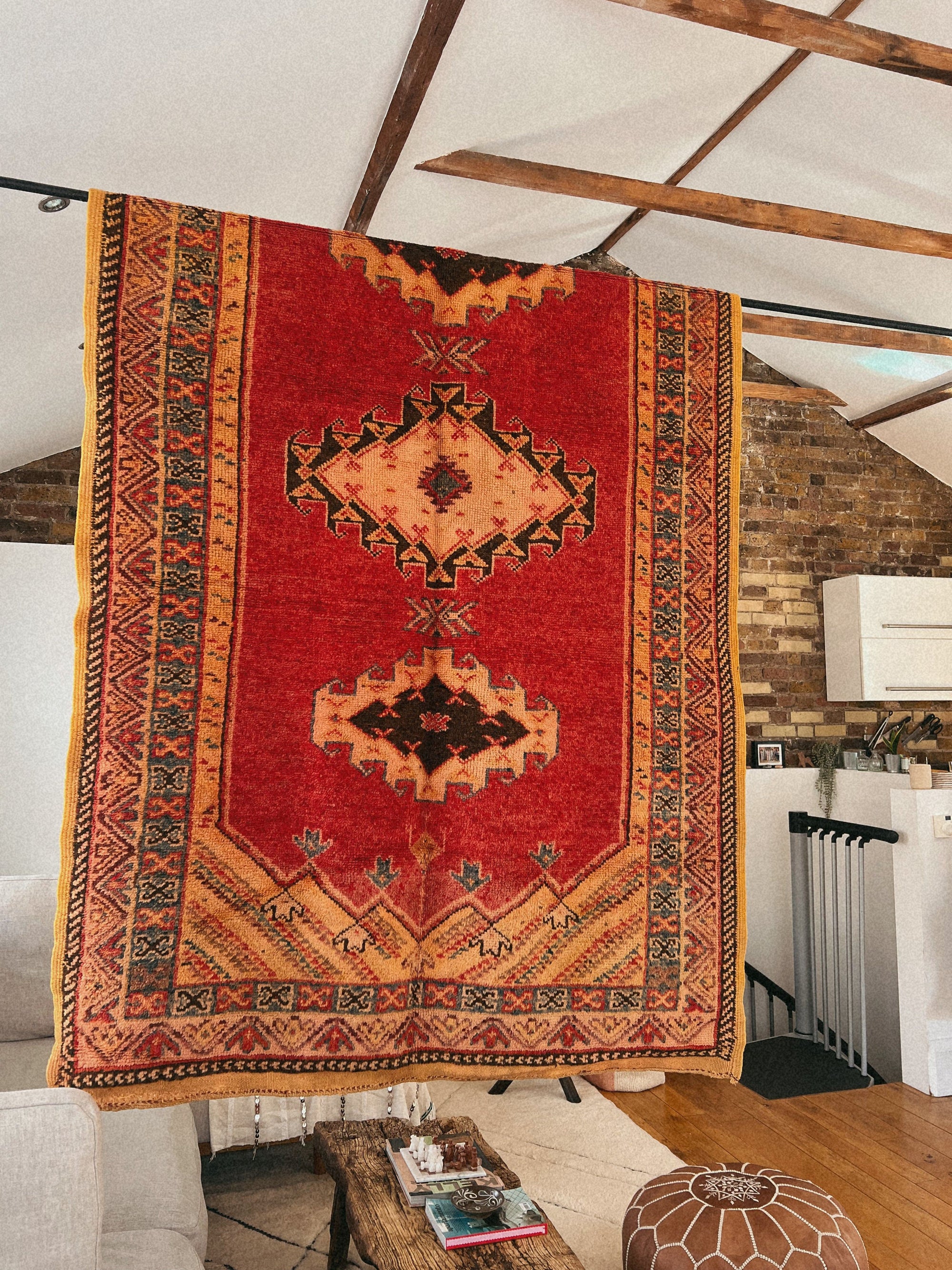Vintage Moroccan Taznakht Rug 245/140 cm