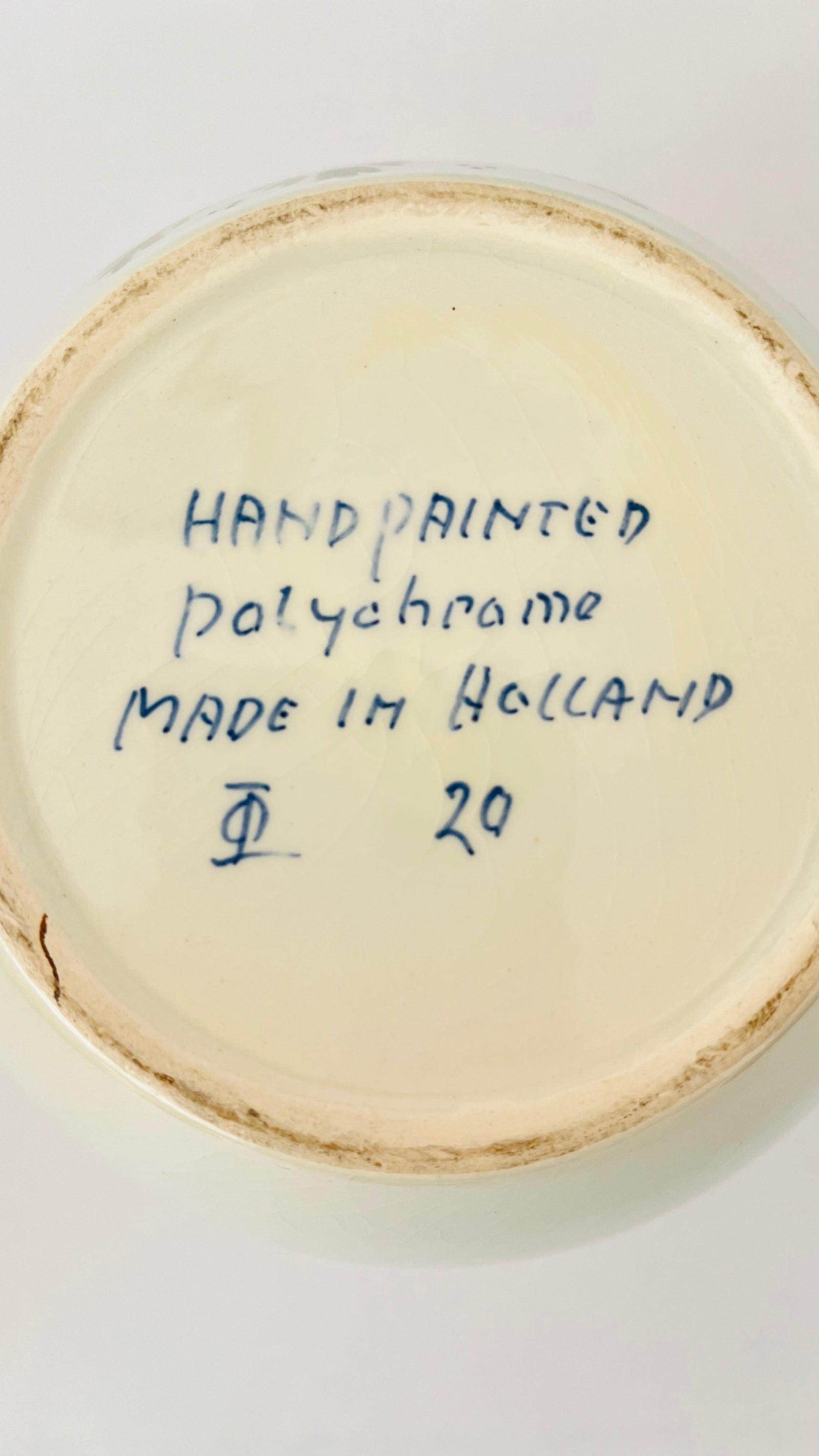 Antique Delft Polychrome Tobacco Lamp