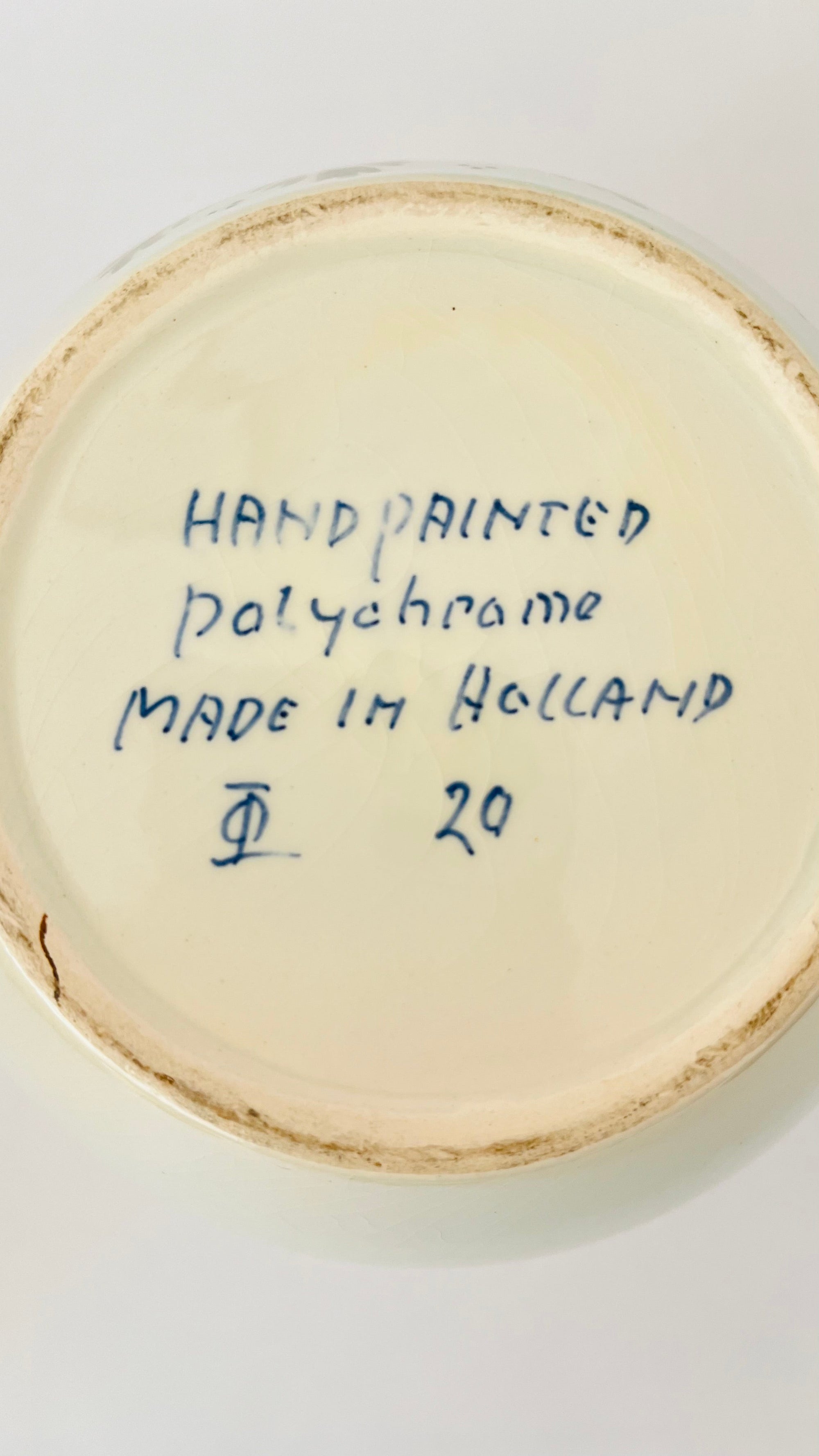 Antique Delft Polychrome Tobacco Lamp