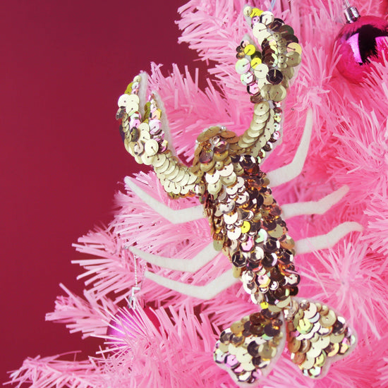 Lorenzo the Lobster Sequin Ornament
