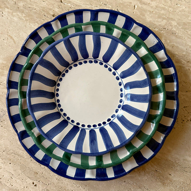 Sole Plate 16 cm Green Stripe