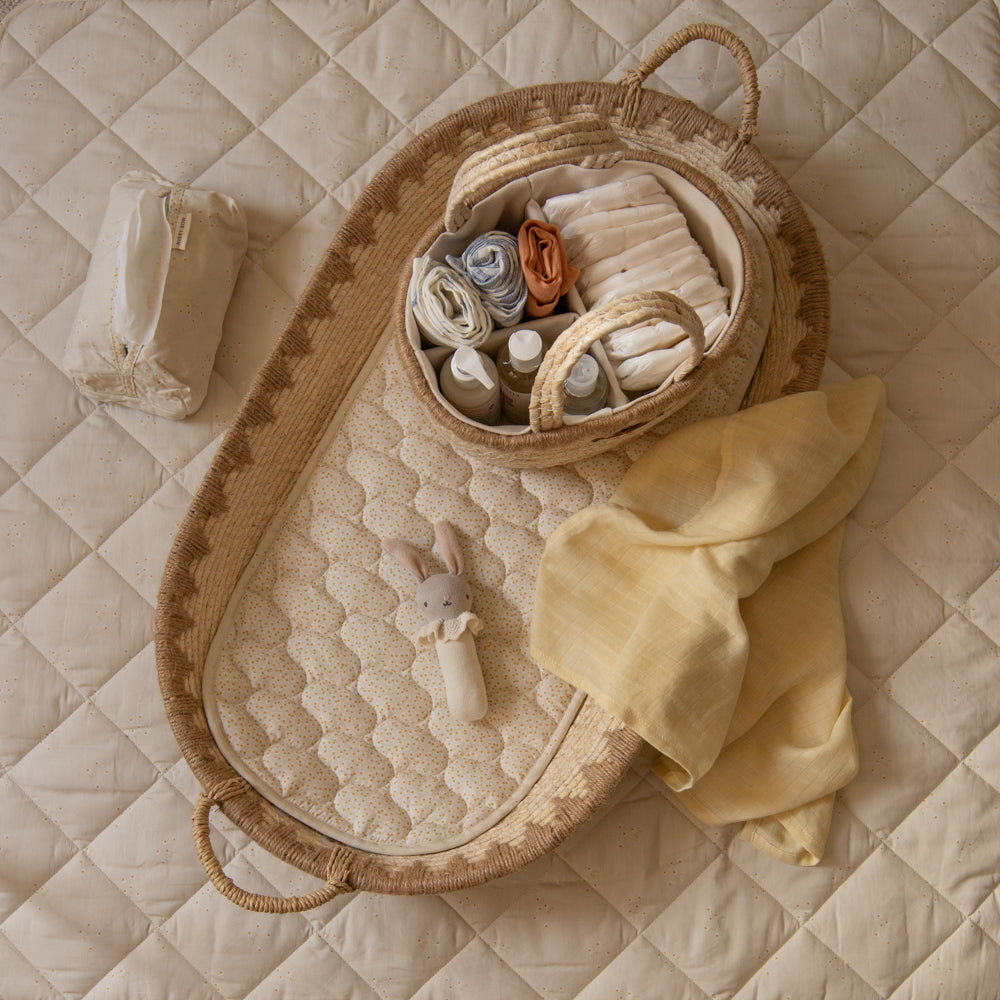 Changing Basket Cotton Liner - Daisy Meadow