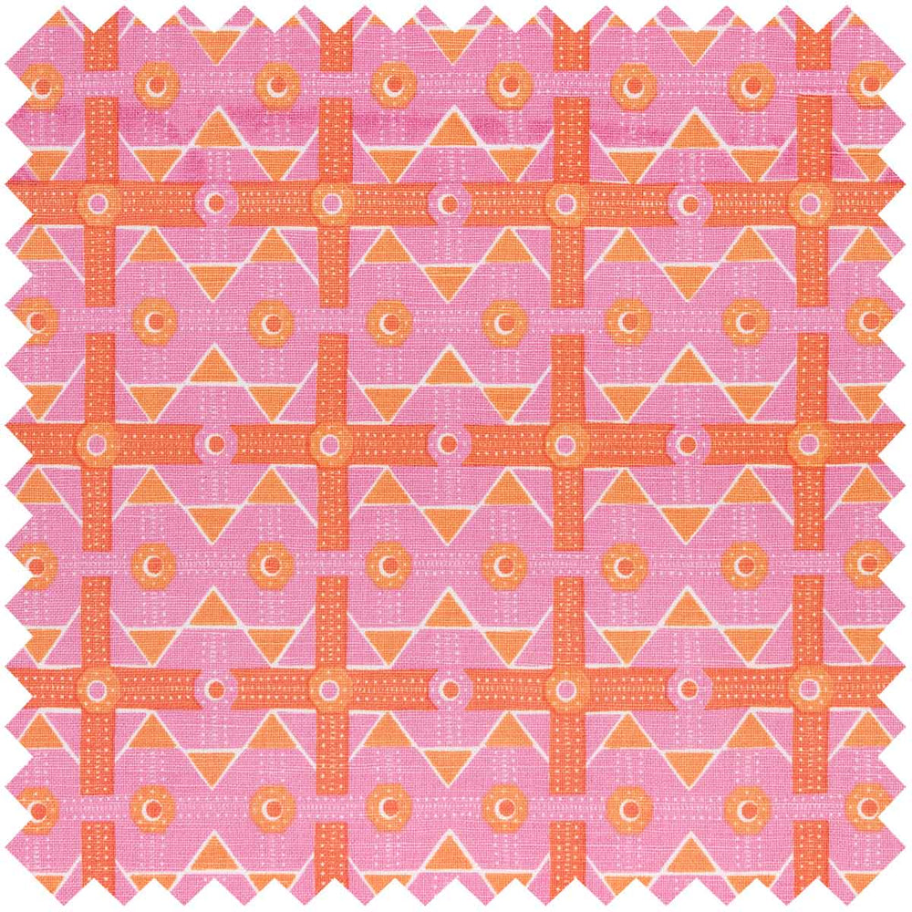 Pink Charbagh Fabric