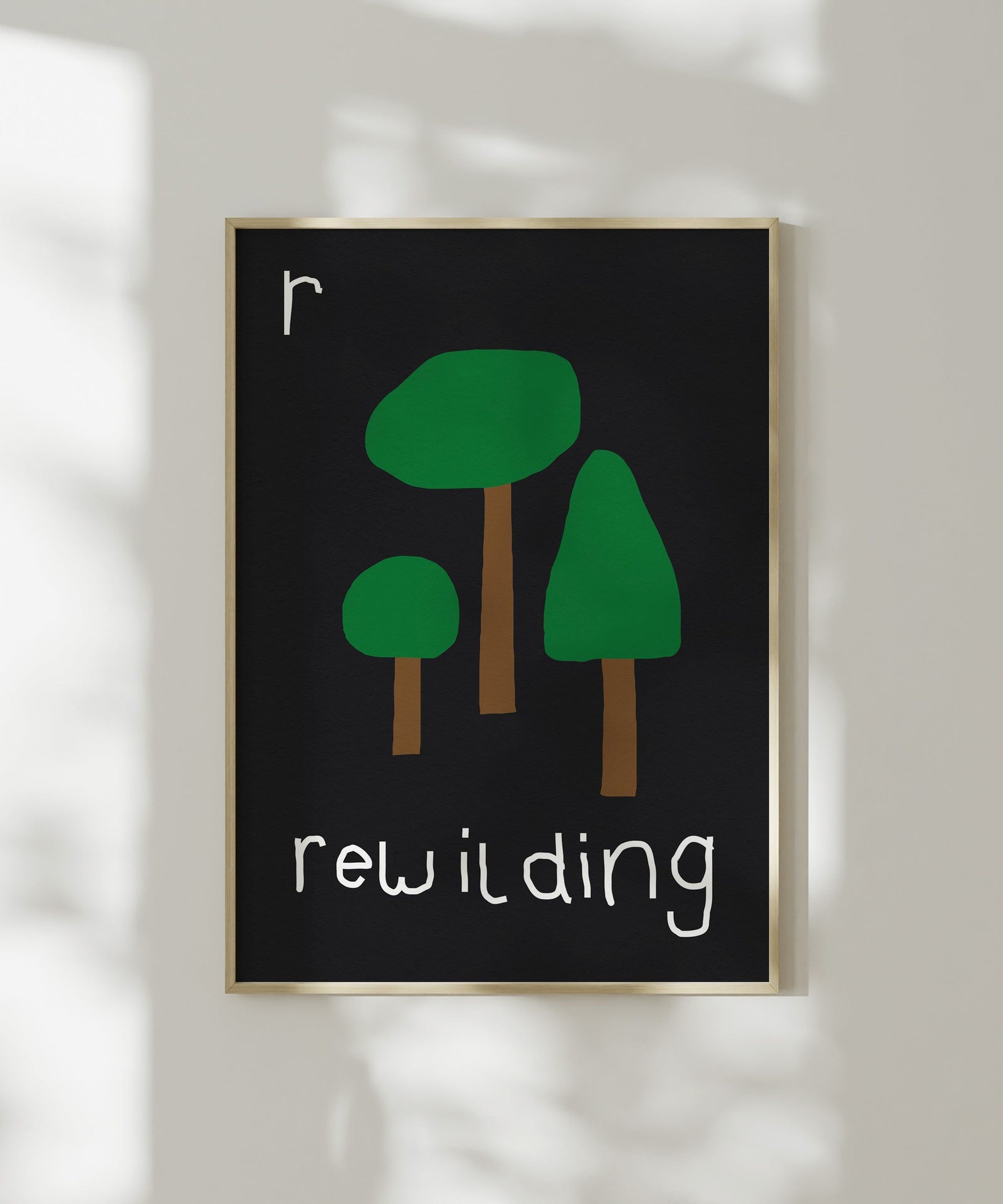 R for Rewilding Art Print