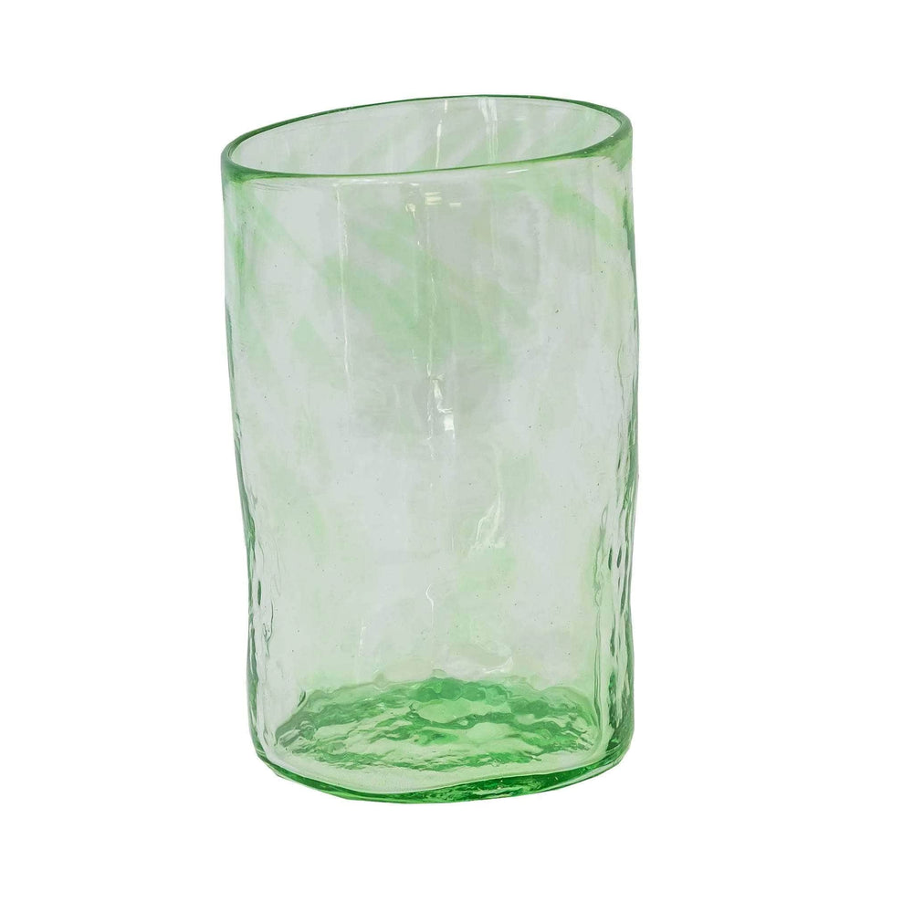 Set of 2 Handblown Glasses Green