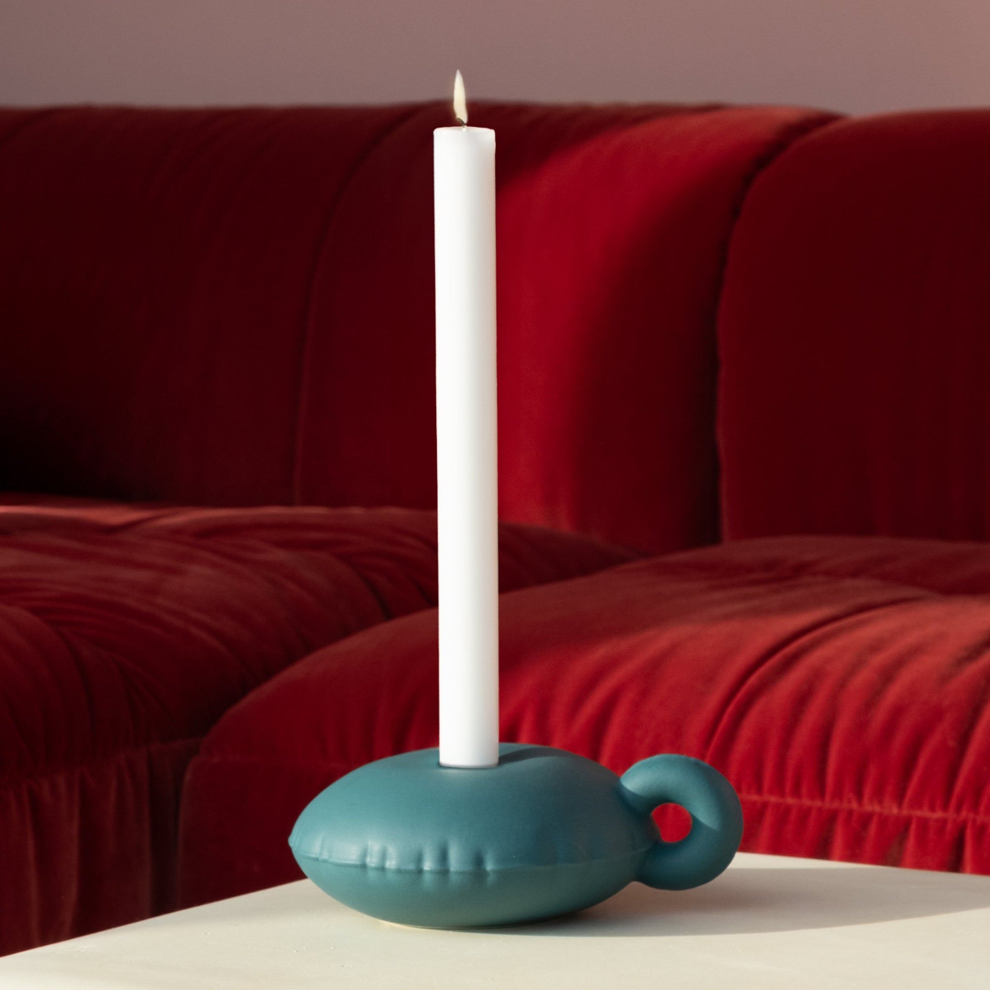 Candle Holder 'CANDY' Teal