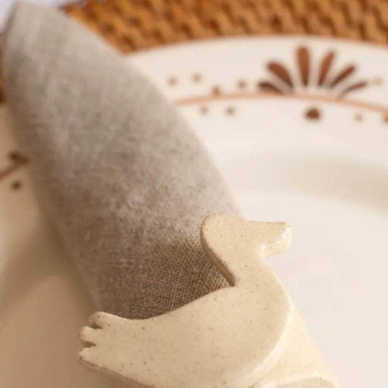 Pato (Duck) Ceramic Napkin Ring - Set of 2