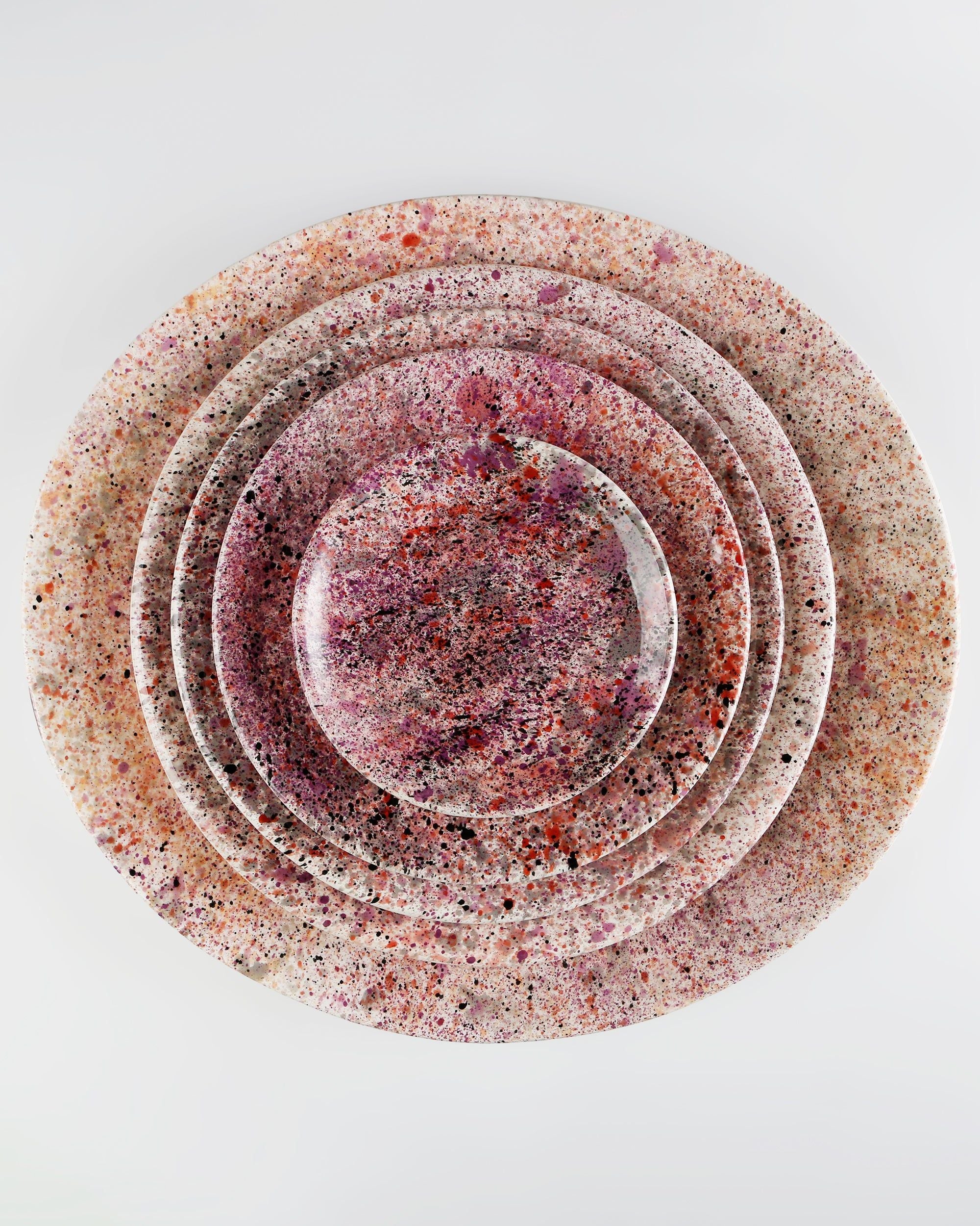 Black Rose Splatter Plate