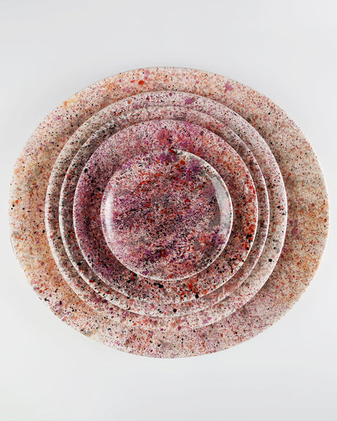 Black Rose Splatter Plate