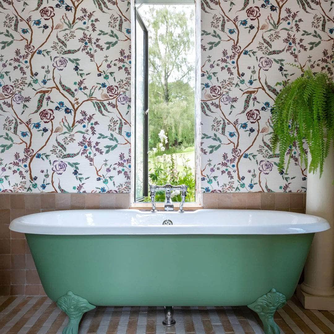 Eversley Verdigris Wallpaper (10m Roll)