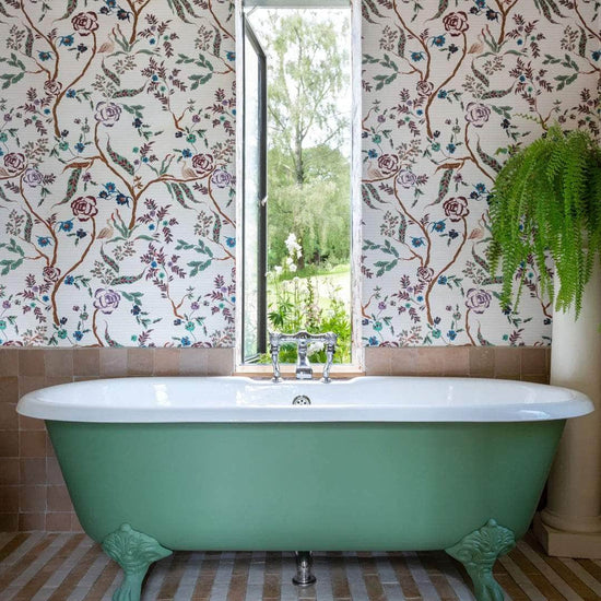 Eversley Verdigris Wallpaper (10m Roll)