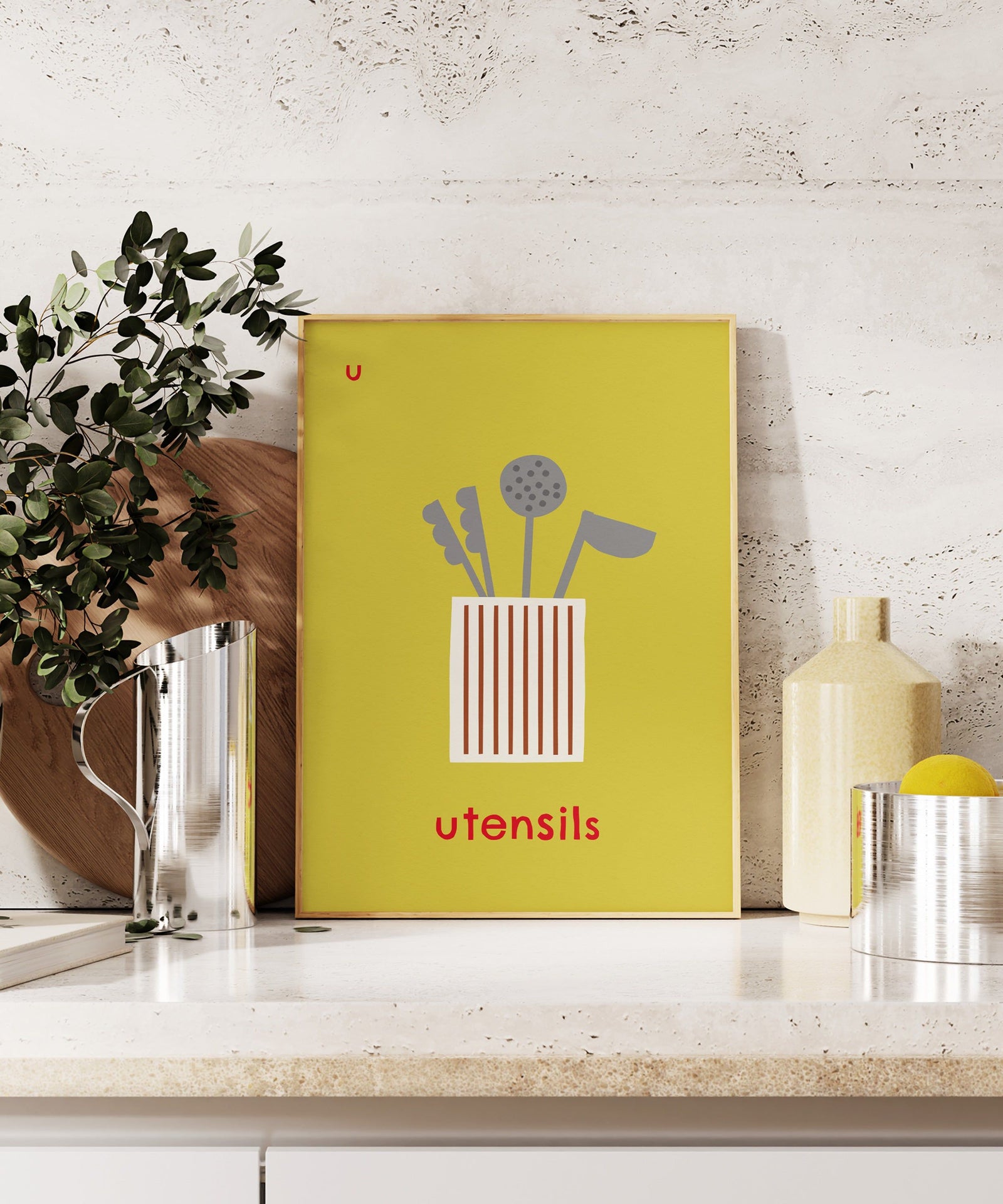 U for Utensils Art Print