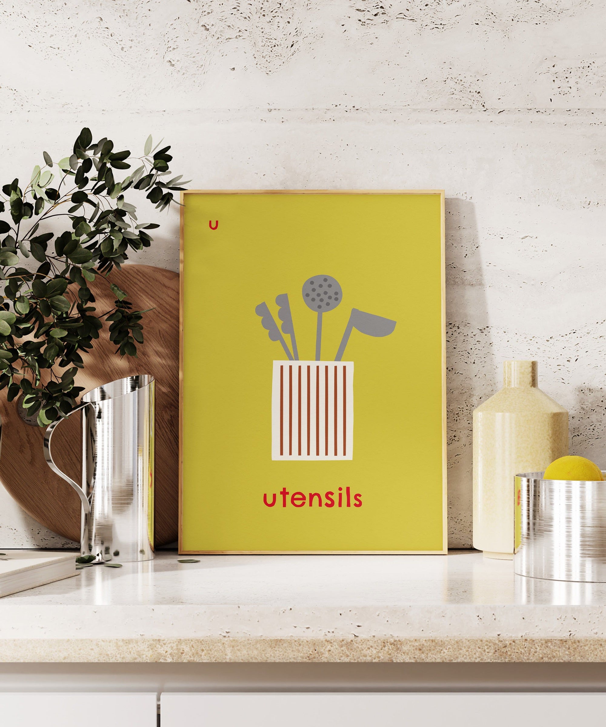 U for Utensils Art Print