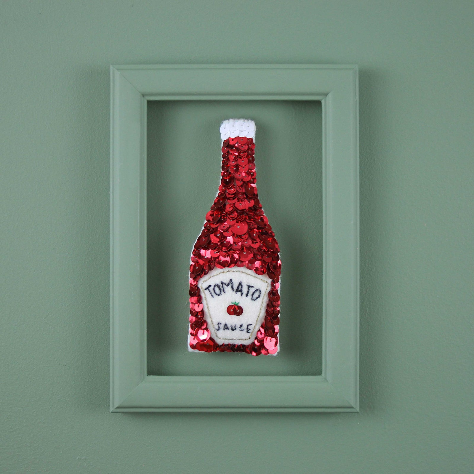 Ketchup Sequin Hanging Ornament