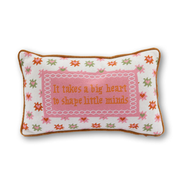 Big Heart Needlepoint Pillow