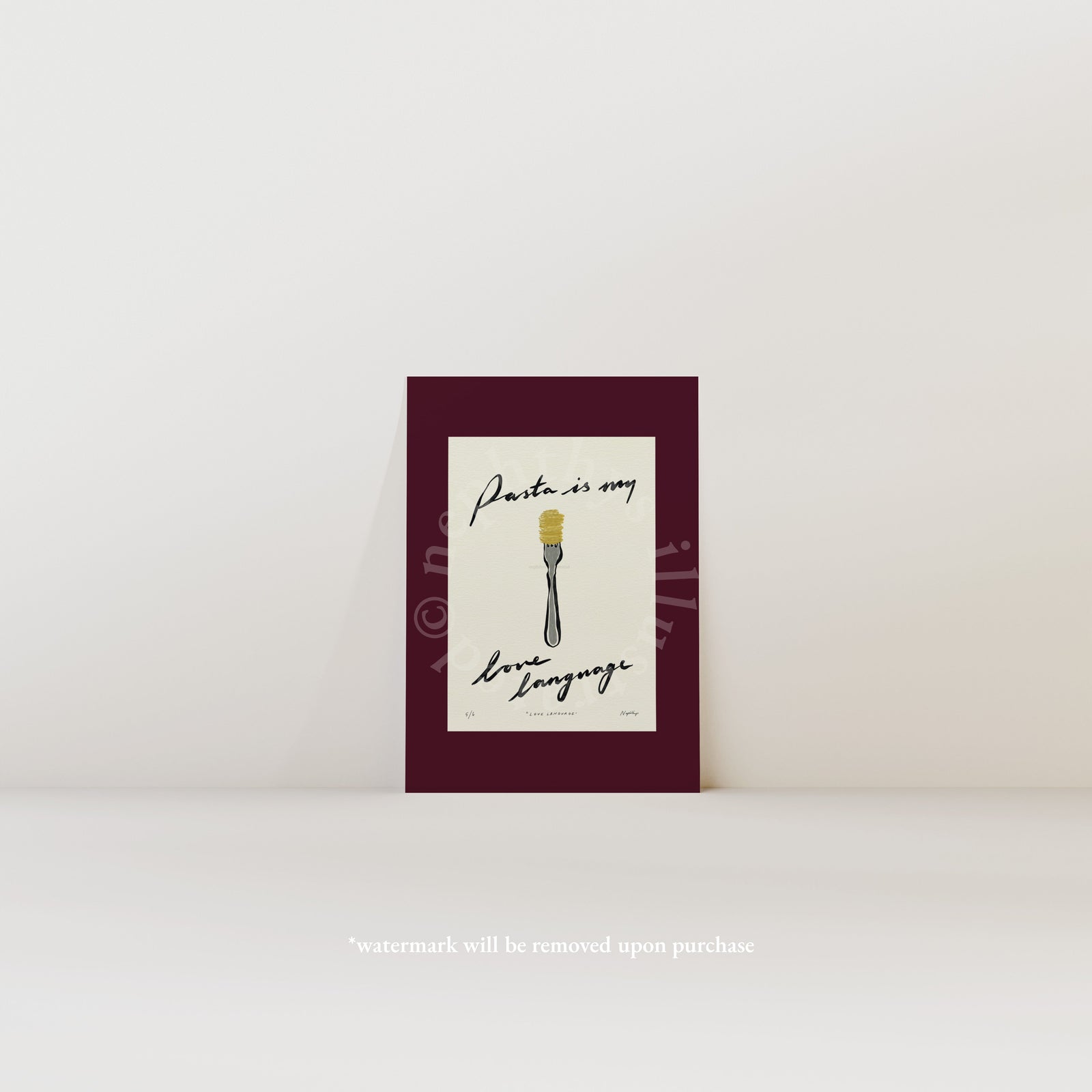 Pasta Is My Love Language Print