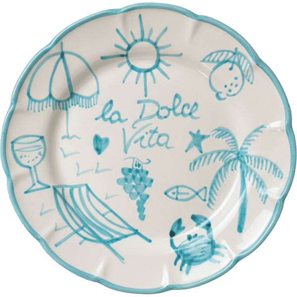 Dolce Vita Plate Turquoise - 25cm