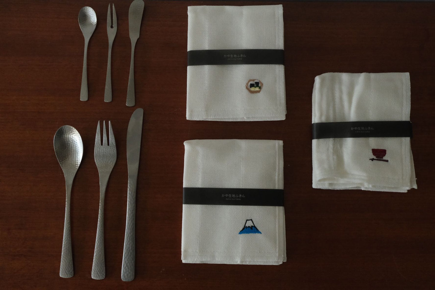 Rice Ball Emboridery Cloth with/without NAGORI Gift set (3-Pieces)