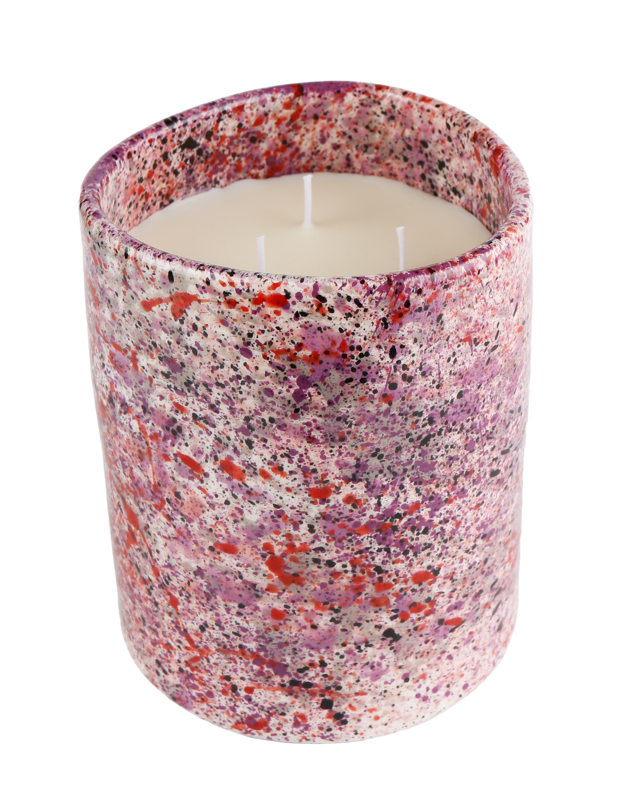 Black Rose Splatter Candle