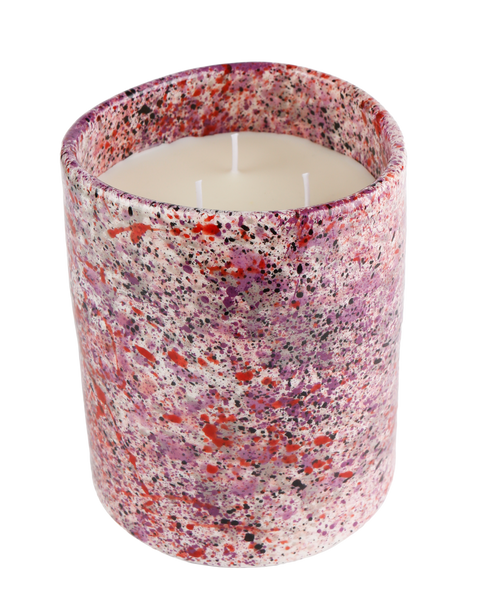Black Rose Splatter Candle