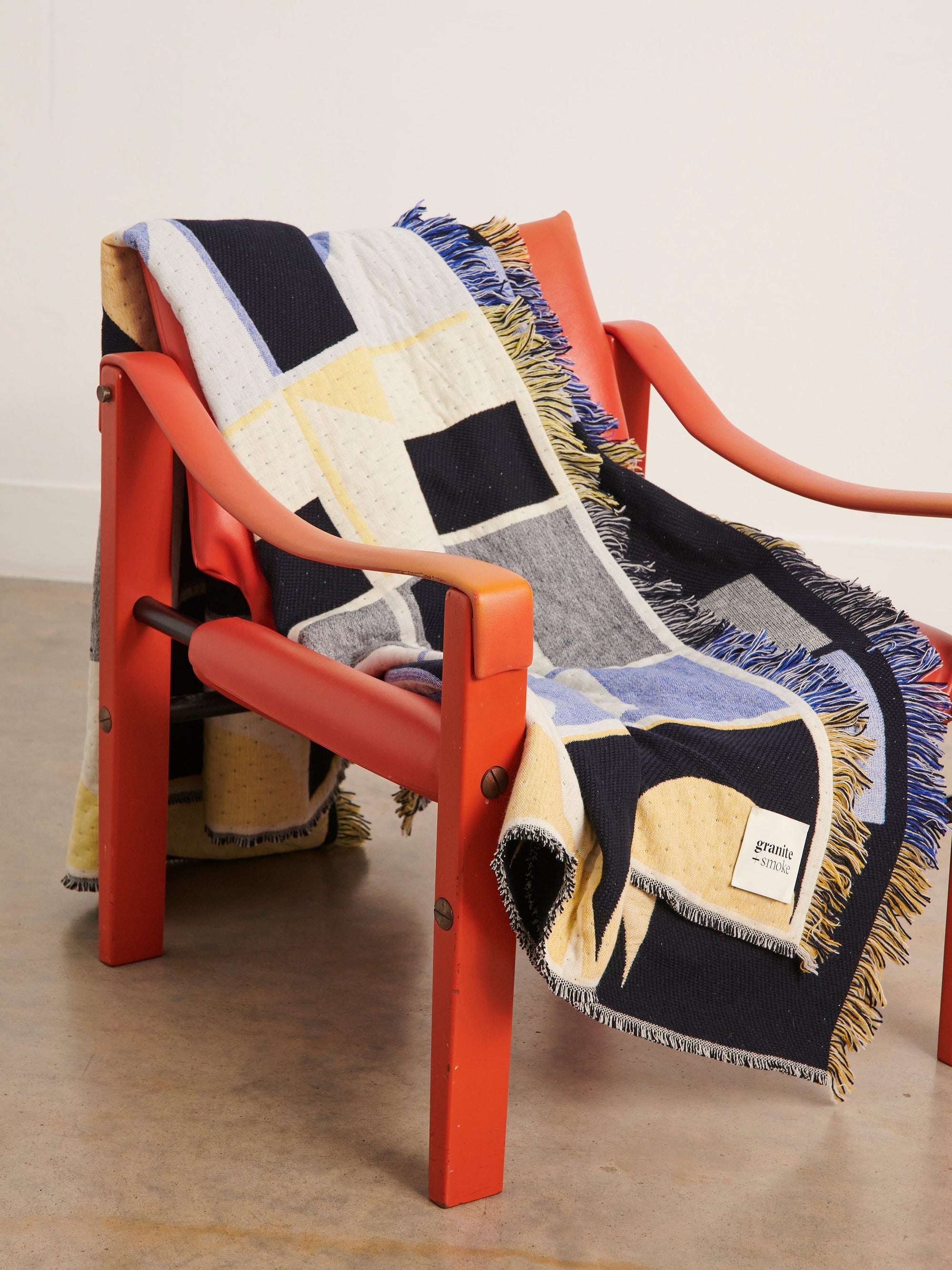 Grid Blanket Blue + Yellow