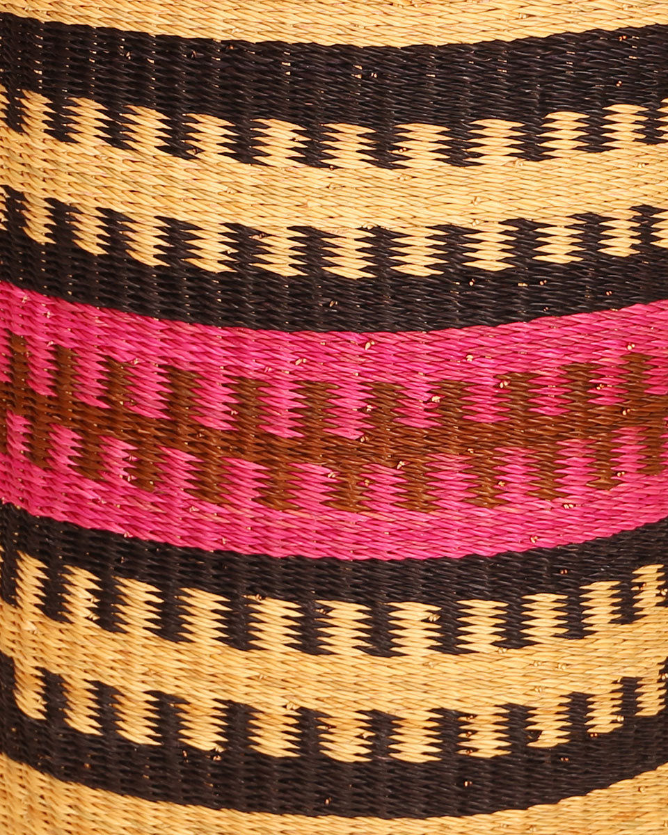 AFUA: Black, Pink & Brown Log or Laundry Basket