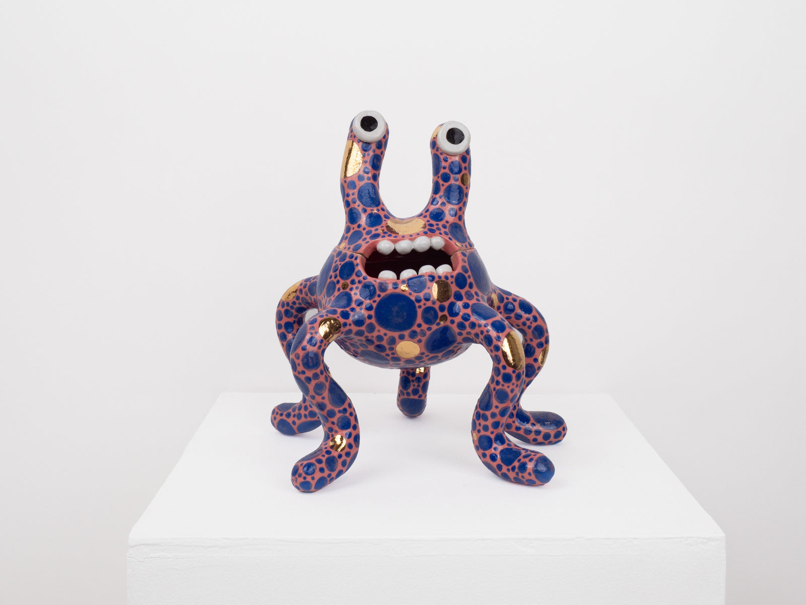 Odie Monster - Pink and Blue Spots with Gold