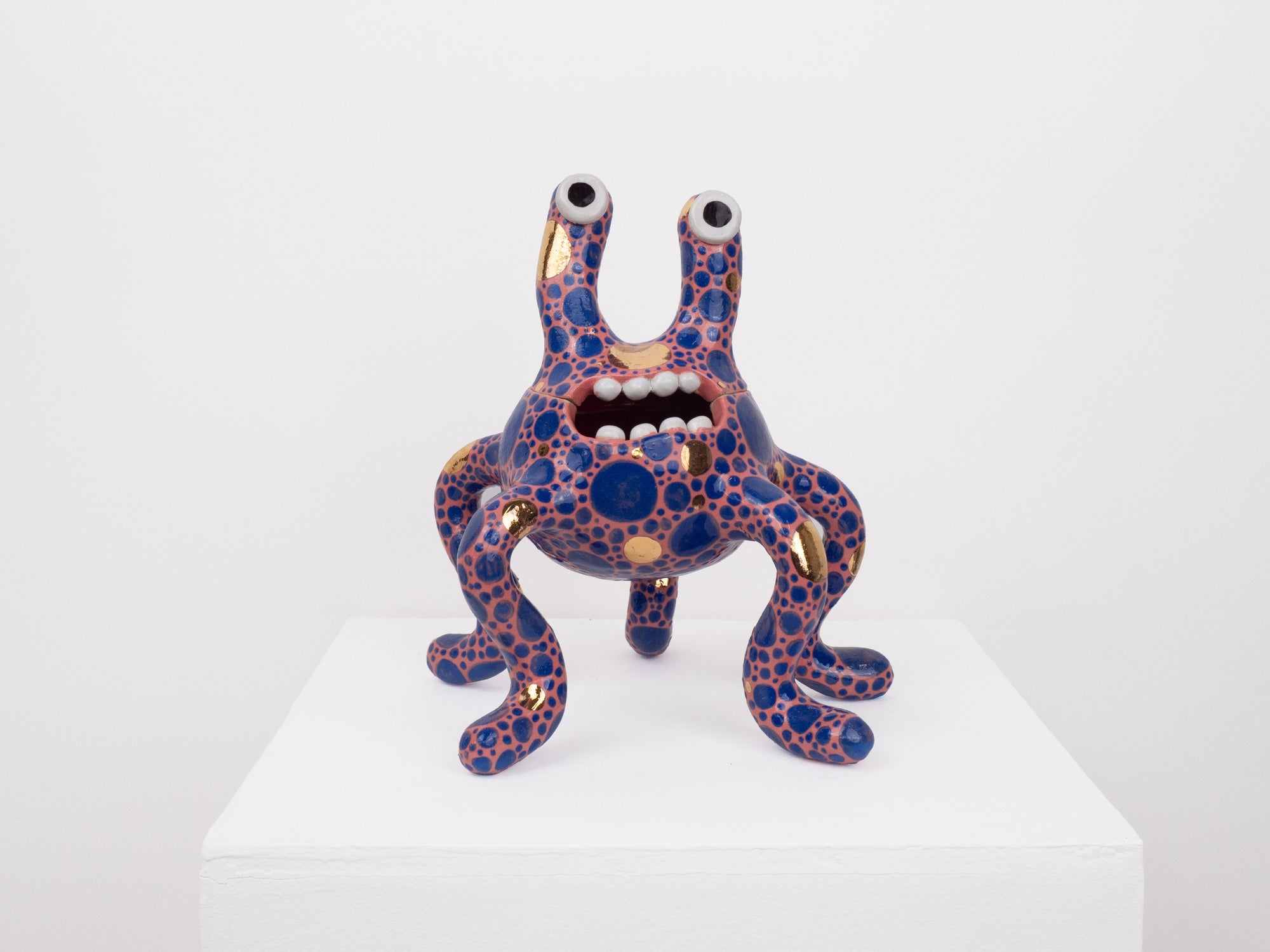 Odie Monster - Pink and Blue Spots with Gold