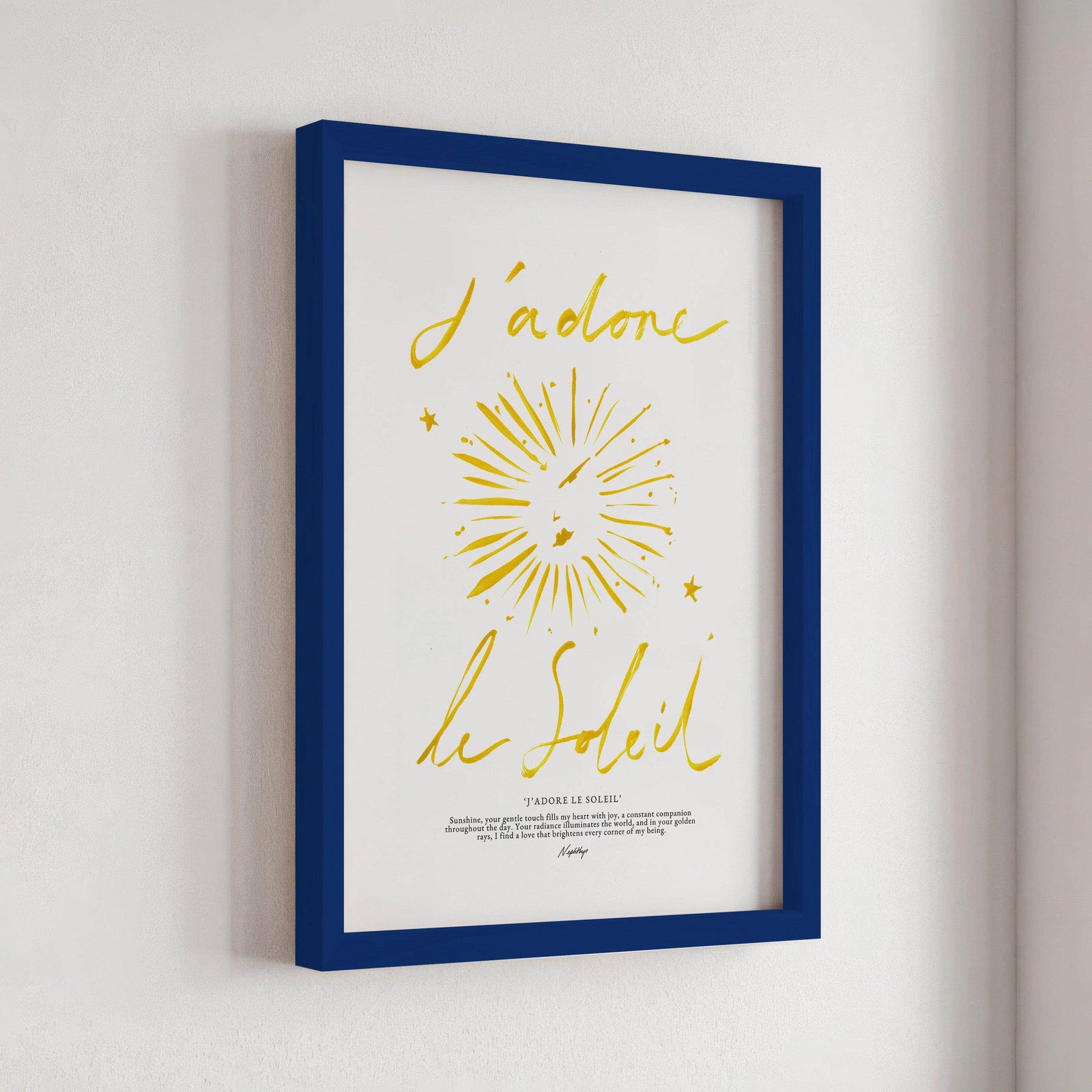 J'adore Le Soleil Print (Brushstroke Yellow)